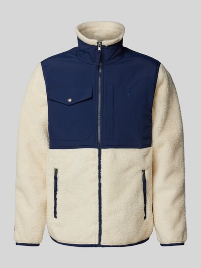 Polo Ralph Lauren Fleecejacke mit Label-Stitching Offwhite 2