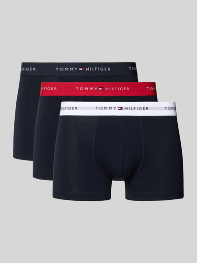 Produktfoto, Trunks aus Baumwoll-Mix im 3er-Pack von Tommy Hilfiger, Optik: Unifarben, Passform: Skinny-Fit, Label-Schriftzug am elastischen Bund, Materialverarbeitung: Stretch, Multipack: 3er-Pack, für Herren.