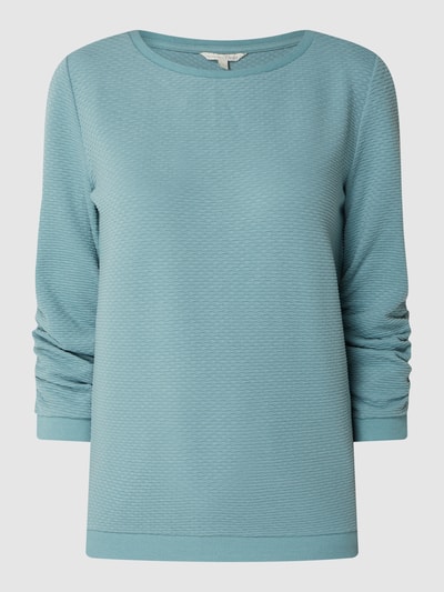 Tom Tailor Denim Sweatshirt met honingraatpatroon  Mintgroen - 2