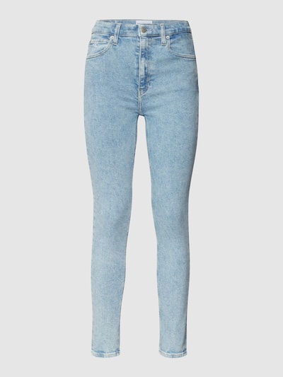 Calvin Klein Jeans Skinny fit jeans met labelstitching Jeansblauw - 2