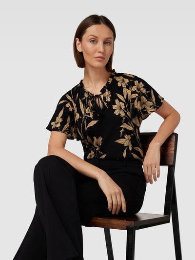 Lauren Ralph Lauren Blouse met all-over bloemenmotief, model 'YOHANNIS' Zwart - 3