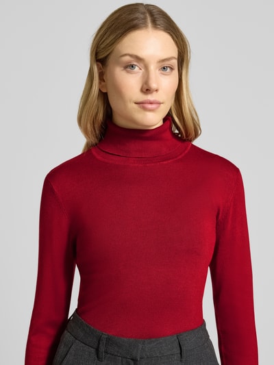 ICHI Strickpullover mit Rollkragen Modell 'MAFA' Rot 3