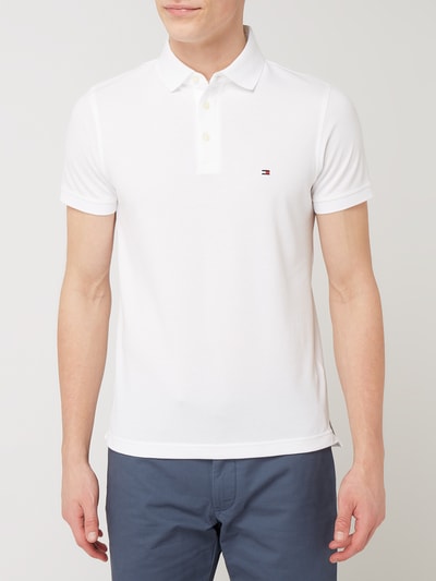 Tommy Hilfiger Slim fit poloshirt met stretch  Wit - 4