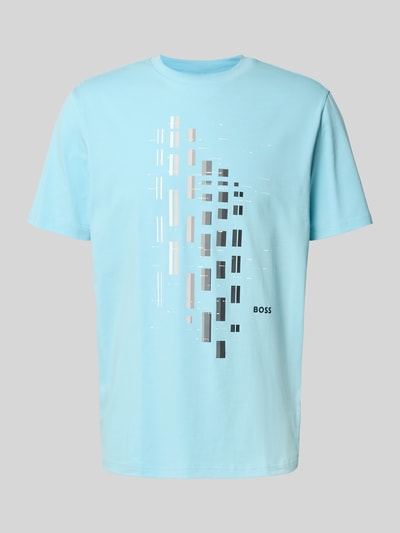 BOSS Green Relaxed Fit T-Shirt aus Baumwoll-Mix Modell 'TEE' Hellblau 2