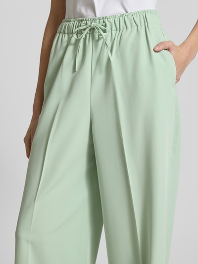 Tom Tailor Denim Loose fit wide leg paperbagbroek met tunnelkoord Rietgroen - 3