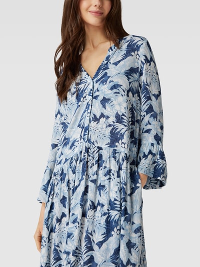 White Label Blusenkleid mit floralem Allover-Print Marineblau 3