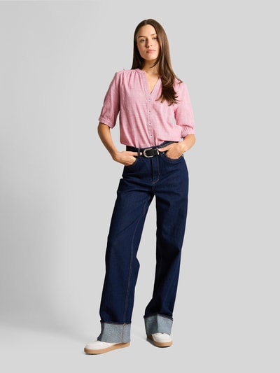 Tom Tailor bluzka o kroju regular fit z czystej bawełny Mocnoróżowy 1