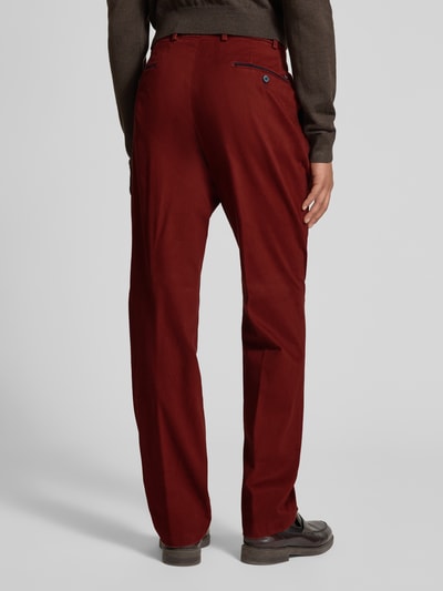 Hiltl Regular Fit Stoffhose mit Bügelfalten Modell 'Peaker' Bordeaux 5
