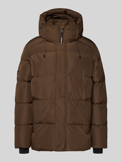 Superdry Kurtka pikowana z kapturem Khaki 2