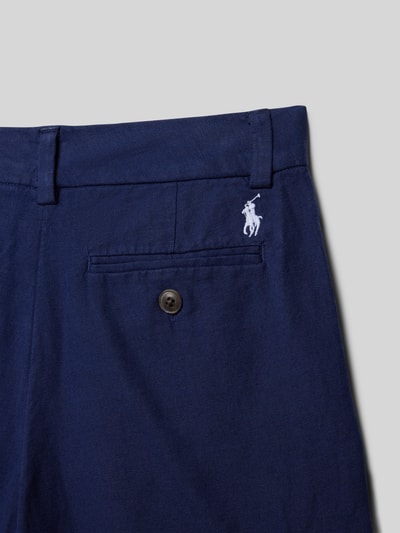 Polo Ralph Lauren Teens Regular Fit Leinenshorts mit Logo-Stitching Modell 'PREPPY' Marine 2