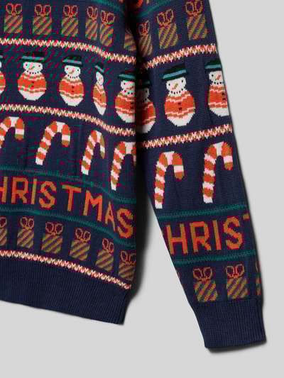 Blue Seven Gebreide pullover met ribboorden Marineblauw - 2