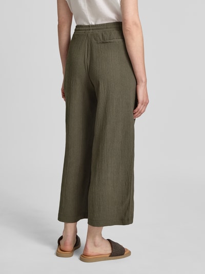 OPUS Stoffen broek met elastische band, model 'Mileni' Olijfgroen - 5