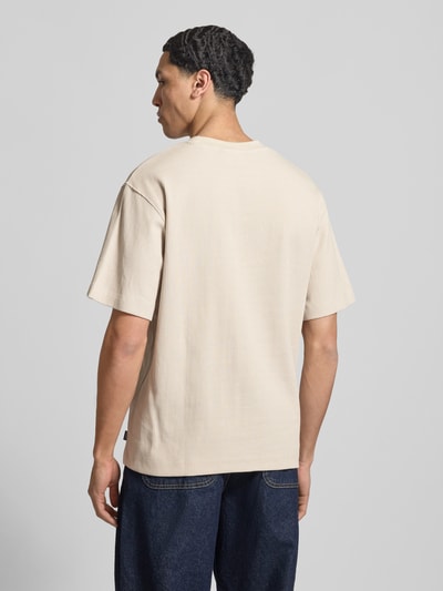 JACK & JONES T-shirt met Riblook Model 'HARRISON' Beige - 5