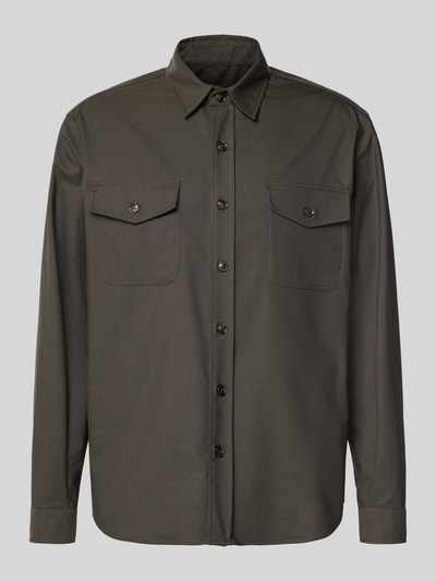 CRUNA Regular fit overhemdjack met borstzakken, model 'Osaka' Kaki - 2