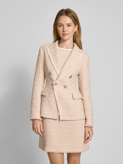 BOSS Blazer met structuurmotief, model 'Jia' Lichtroze - 4