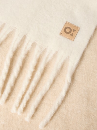 OPUS Schal mit Fransen und Label-Detail Modell 'Allanis' Beige 2