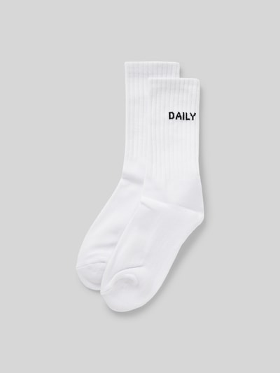 DAILY PAPER Socken mit Label-Print im 2er-Pack Weiss 1