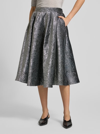 miss goodlife Spódnica midi z fakturowanym wzorem i elastycznym pasem Antracytowy 4