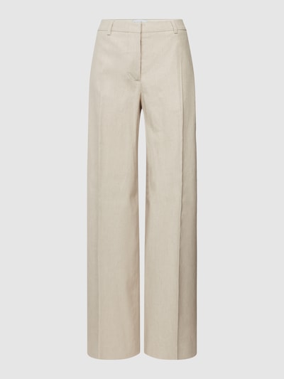 Calvin Klein Womenswear Wide leg bandplooibroek met Franse steekzakken Beige - 2