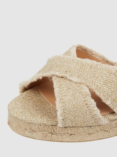 Castañer Wedges met glittereffect, model 'Bluma' Goud gemêleerd - 2