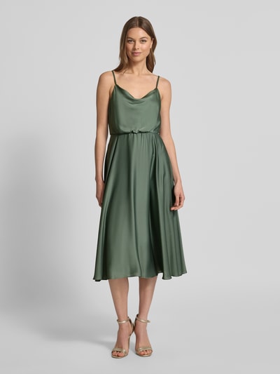 Jake*s Cocktail Knielanges Cocktailkleid mit Wasserfall-Ausschnitt Gruen 4