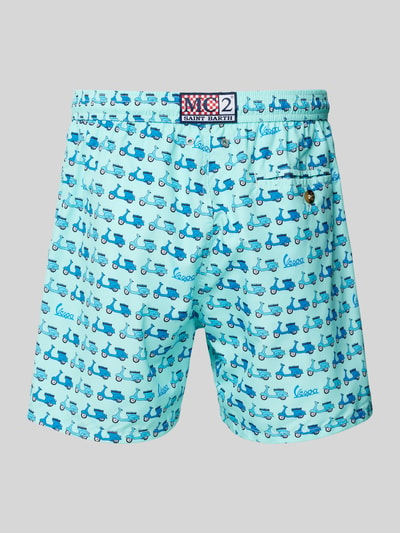 MC2 Saint Barth Regular Fit Badeshorts mit Leistentasche Blau 3