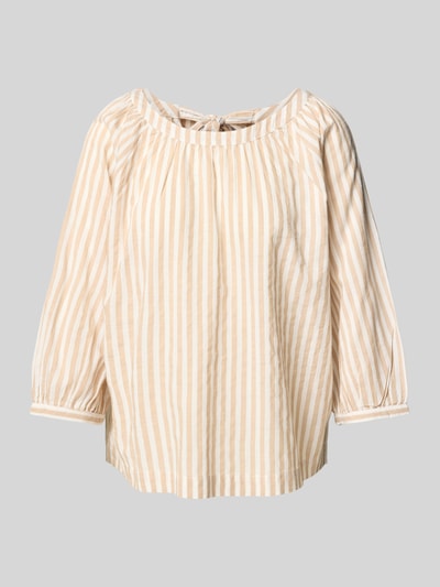 s.Oliver RED LABEL Relaxed fit blouse met korte mouwen van een mix van katoen en viscose  Beige - 2