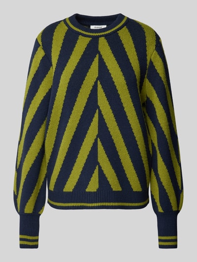 B.Young Gebreide pullover met ronde hals, model 'Milo' Donkerblauw - 2