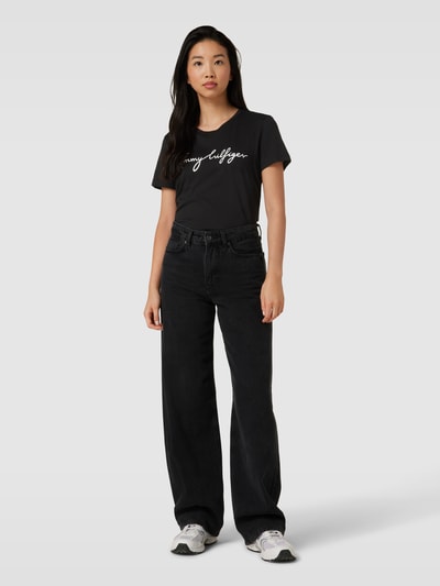 Tommy Hilfiger T-Shirt mit Label-Print Black 1
