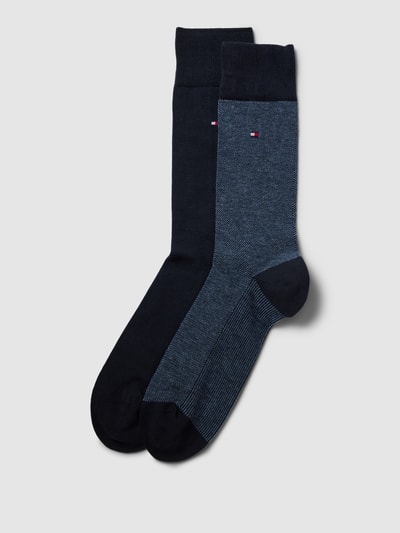 Tommy Hilfiger Socken mit Label-Details im 2er-Pack Modell 'Birdeye' Jeansblau 1