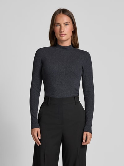 Marc O'Polo Regular Fit Langarmshirt aus Baumwoll-Mix Dunkelgrau 4