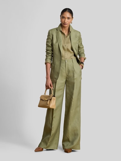 Lauren Ralph Lauren Regular Fit Blazer aus Leinen-Mix Khaki 1