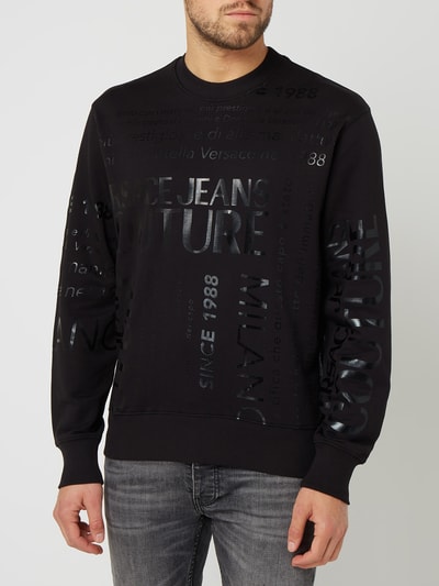 Versace Jeans Couture Slim Fit Sweatshirt mit Logo-Muster  Black 4