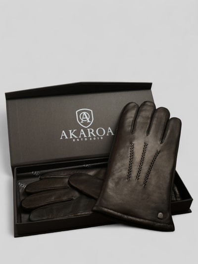 Akaroa Handschuhe mit Touchfunktion aus Schafsleder Modell 'DAN' Black 4