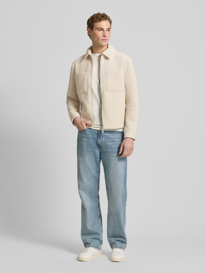 JAKE*S STUDIO MEN Overhemdjack met ritssluiting Kit - 1