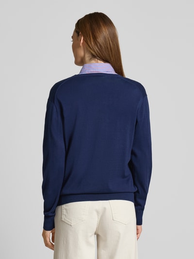 Polo Ralph Lauren Gebreide pullover met logostitching en V-hals Marineblauw - 5