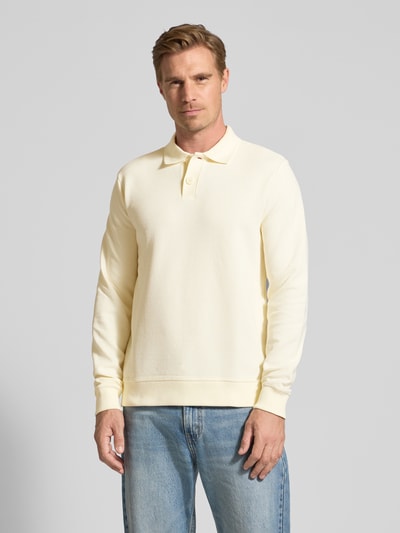 MCNEAL Pullover mit Polokragen und Knopfleiste Ecru 4