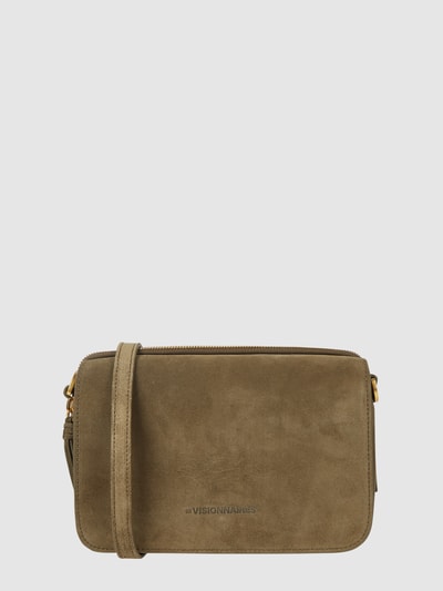 Les Visionnaires Crossbody Bag aus Veloursleder Modell ''Emily' Olivgrün 2