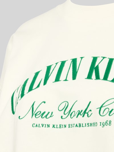 Calvin Klein Underwear Relaxed Fit Pullover aus reiner Baumwolle Offwhite 2