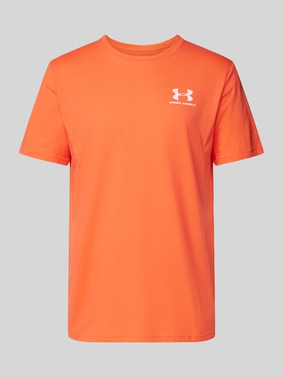 Under Armour T-Shirt mit Label-Print Orange 1