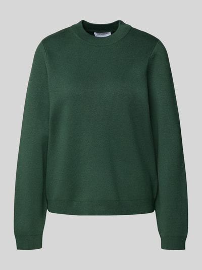 Jake*s Collection Strickpullover mit Rundhalsausschnitt Dunkelgruen 2