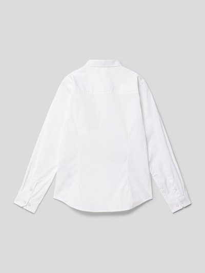s.Oliver RED LABEL Koszula o kroju slim fit z kołnierzykiem typu kent Biały 3