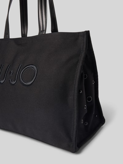 Liu Jo White Tote Bag mit Label-Detail Black 3