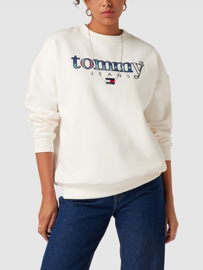 Tommy Jeans Sweatshirt mit Label-Stitching Offwhite 4