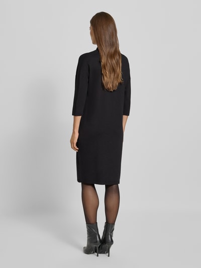 comma Knielanges Strickkleid mit Stehkragen und 3/4-Arm Black 5
