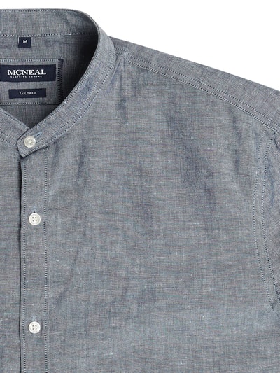 MC NEAL Slim Fit Leinenhemd Modell 'Richeard' Metallic Blue 2