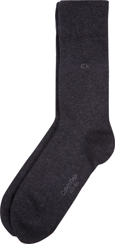 CK Calvin Klein Socken mit Logo-Stickerei im 2er-Pack Mittelgrau Melange 4