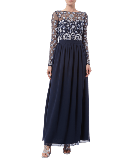 Frock and Frill Abendkleid mit Pailletten- und Ziersteinbesatz Dunkelblau 1