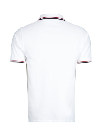 Fred Perry Slim Fit Poloshirt mit Kontraststreifen Weiss 3