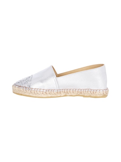 ILC Leder Espadrilles in Metallic-Optik  Silber 3